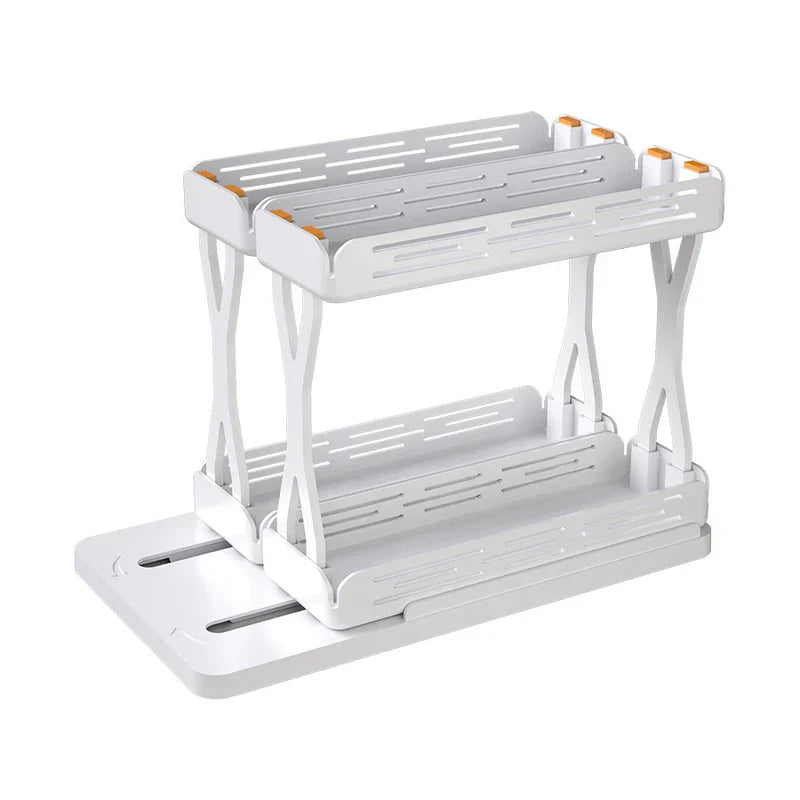 Two-Tier Double Layer Storage Shelf