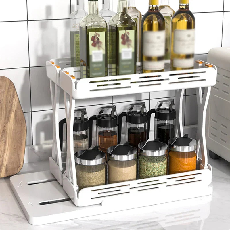 Two-Tier Double Layer Storage Shelf