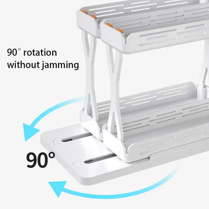 Two-Tier Double Layer Storage Shelf