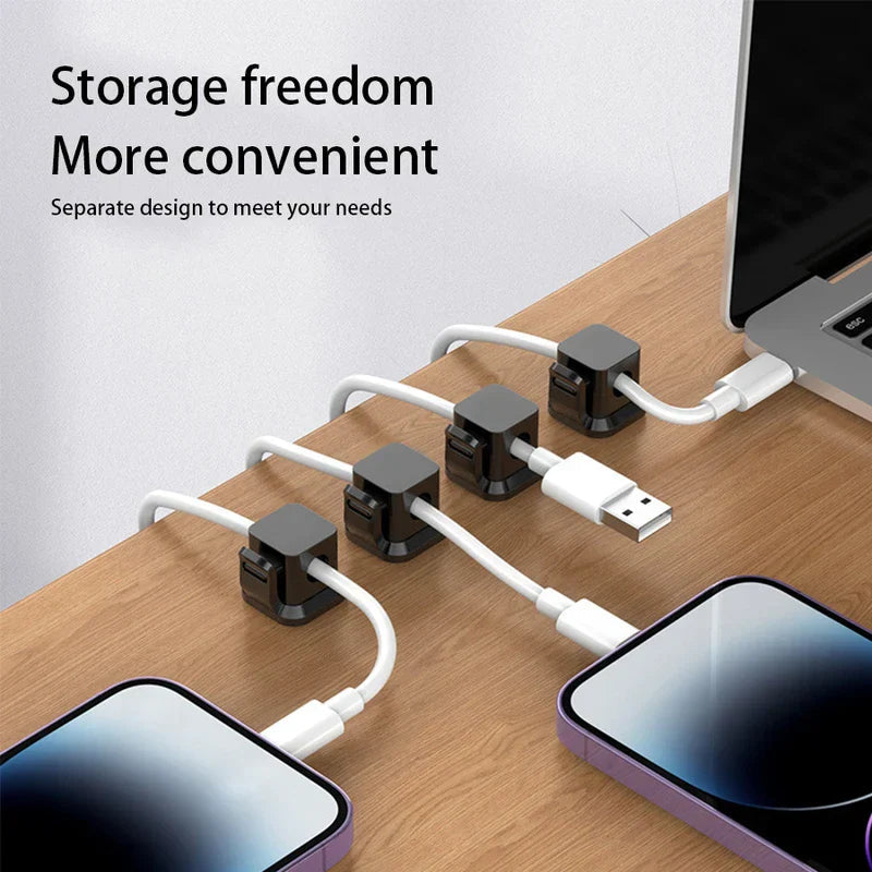 Adhesive Cable Organizer Clips - 6 Pack