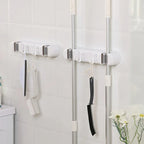 Double Mop and Broom Holder with Hook