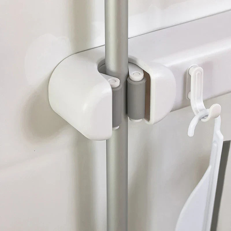 Double Mop and Broom Holder with Hook