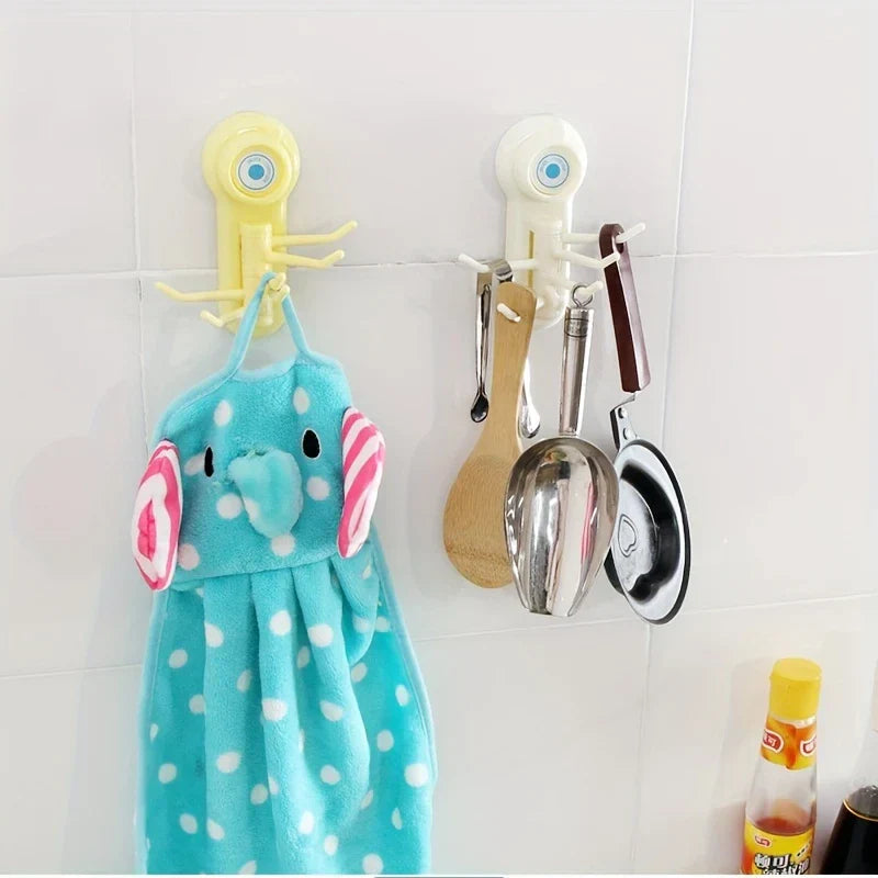 Heavy Duty 6-Claw Suction Cup Hooks