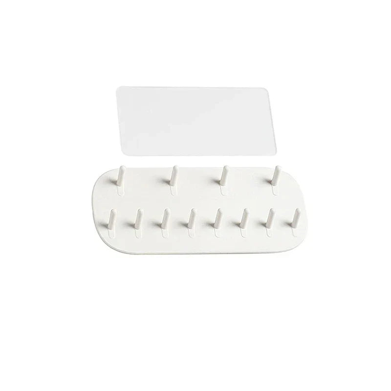 Wall-Mount Jewelry Storage Hook Tray