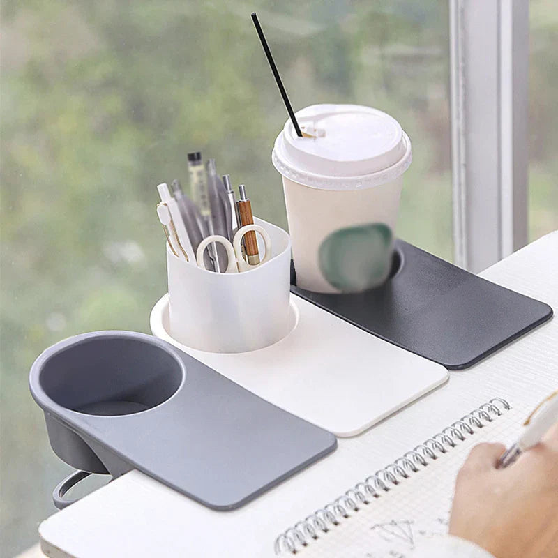 Clamp-On Desktop Cup and Storage Holder