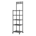 Rolling Multi-Tier Storage Shelf Rack
